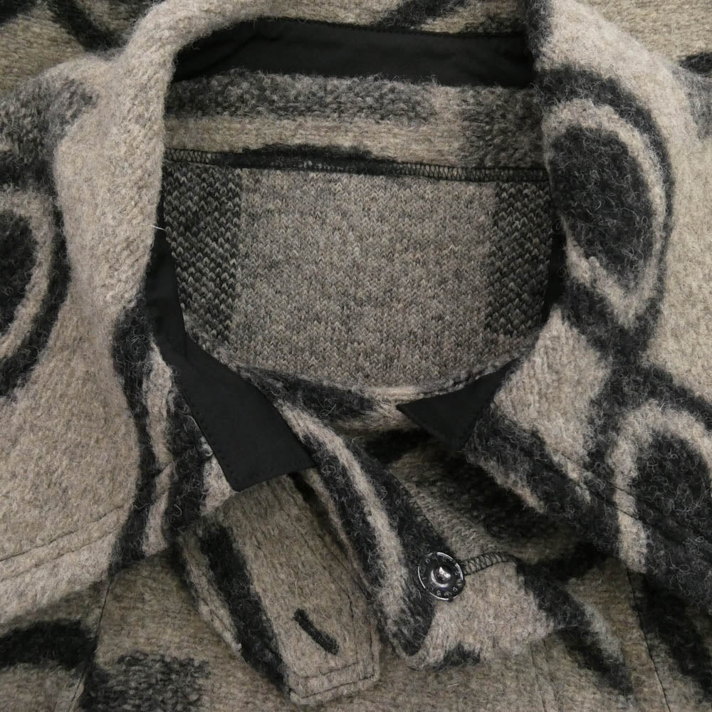 エイココンドウ ビッグカラー ロング ウール コート グレー系 42【中古】