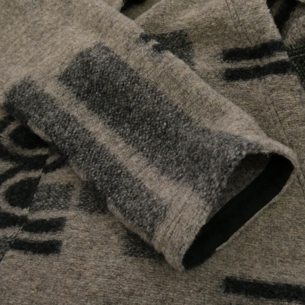 エイココンドウ ビッグカラー ロング ウール コート グレー系 42【中古】