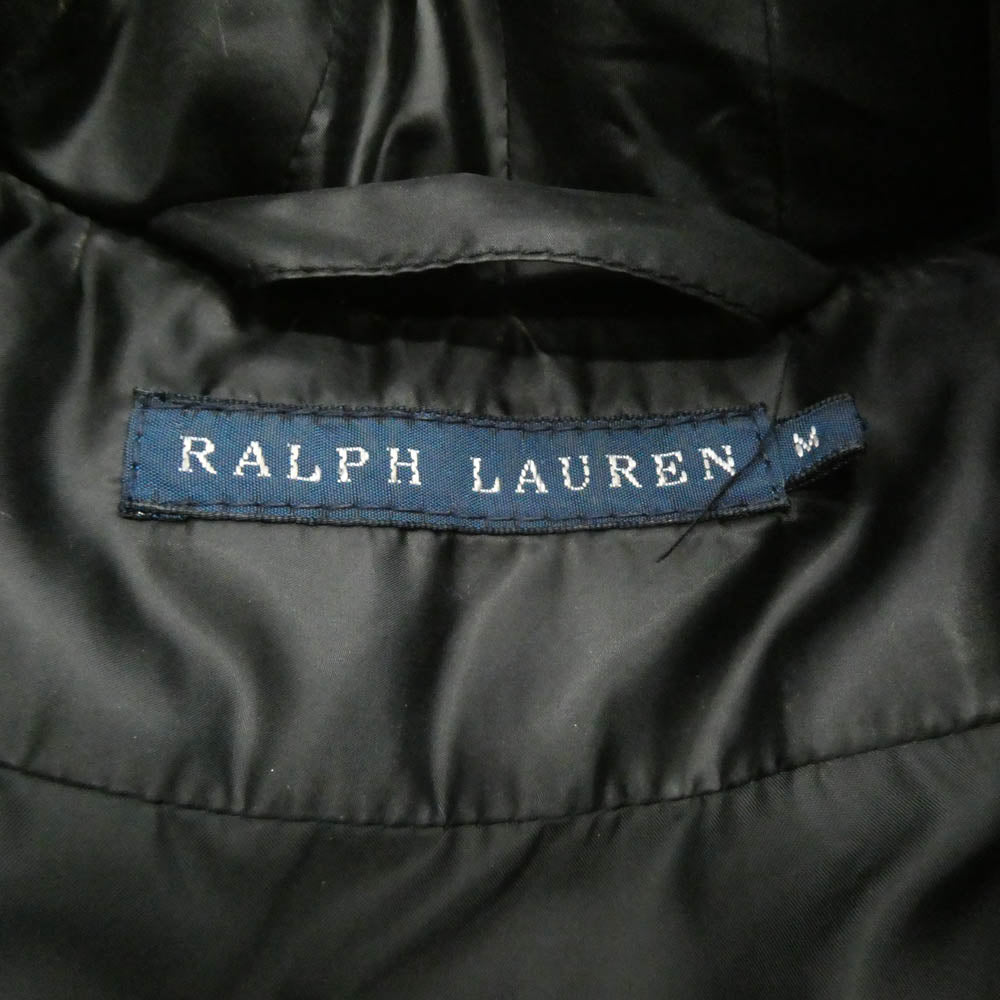 RALPH LAUREN ラルフローレン ショールカラー ダウン ジャケット ブラック系 M【中古】