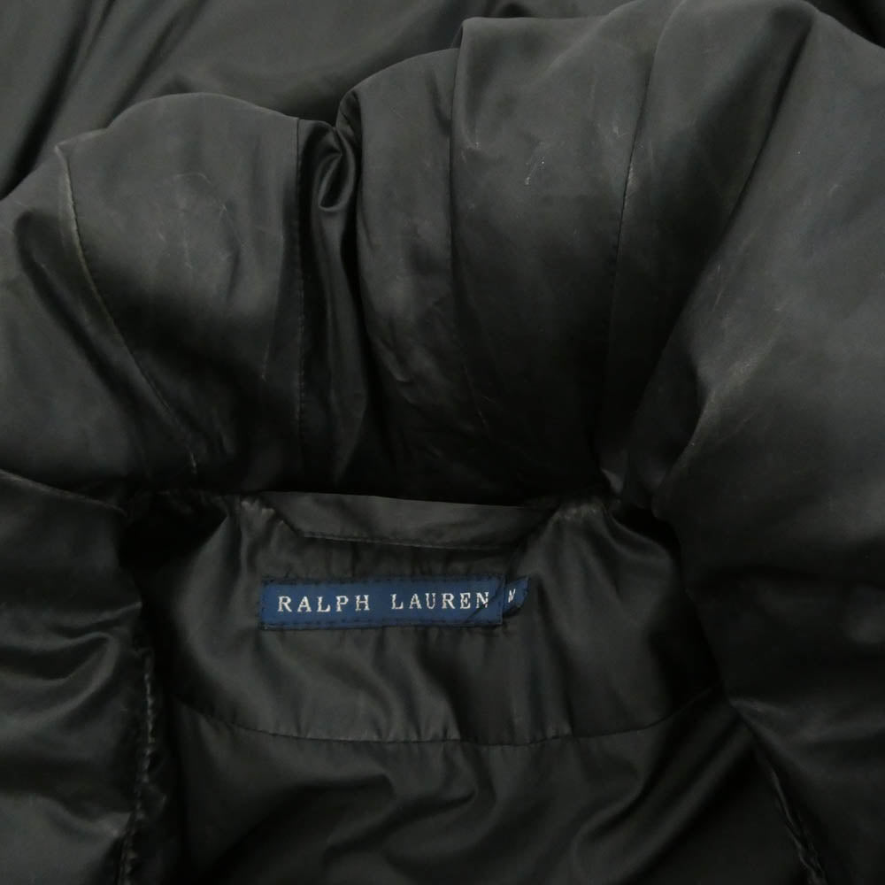 RALPH LAUREN ラルフローレン ショールカラー ダウン ジャケット ブラック系 M【中古】