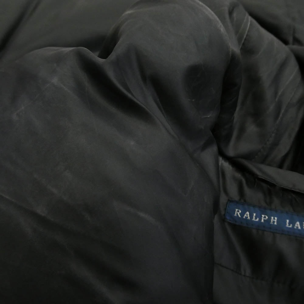 RALPH LAUREN ラルフローレン ショールカラー ダウン ジャケット ブラック系 M【中古】