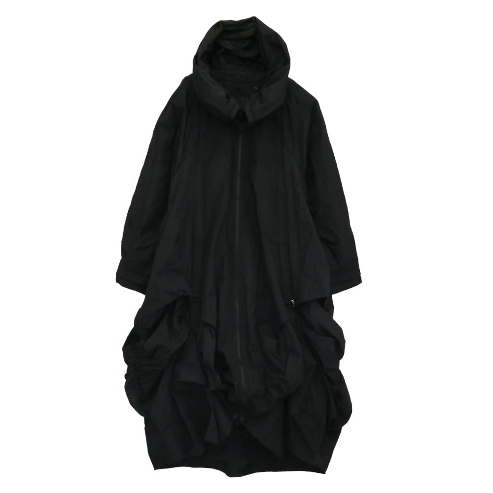エイココンドウ ライナー付き ベルトデザイン ナイロン コート ブラック系 42【中古】