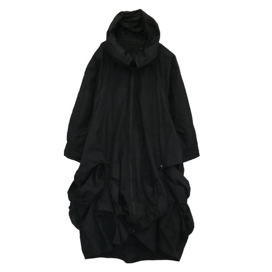 エイココンドウ ライナー付き ベルトデザイン ナイロン コート ブラック系 42【中古】