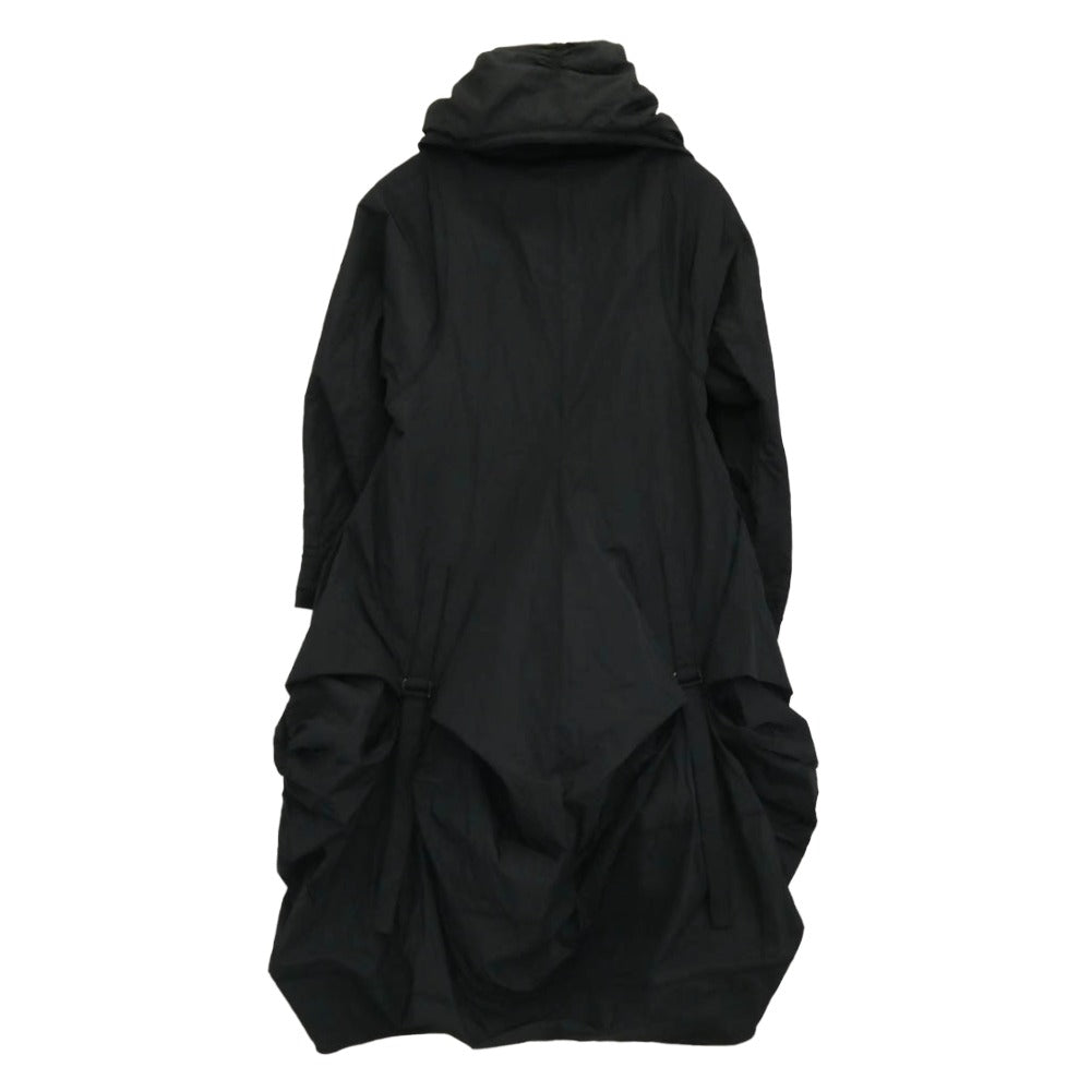 エイココンドウ ライナー付き ベルトデザイン ナイロン コート ブラック系 42【中古】