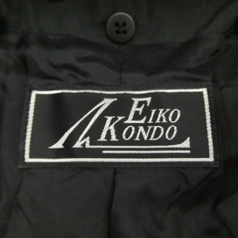 エイココンドウ ライナー付き ベルトデザイン ナイロン コート ブラック系 42【中古】