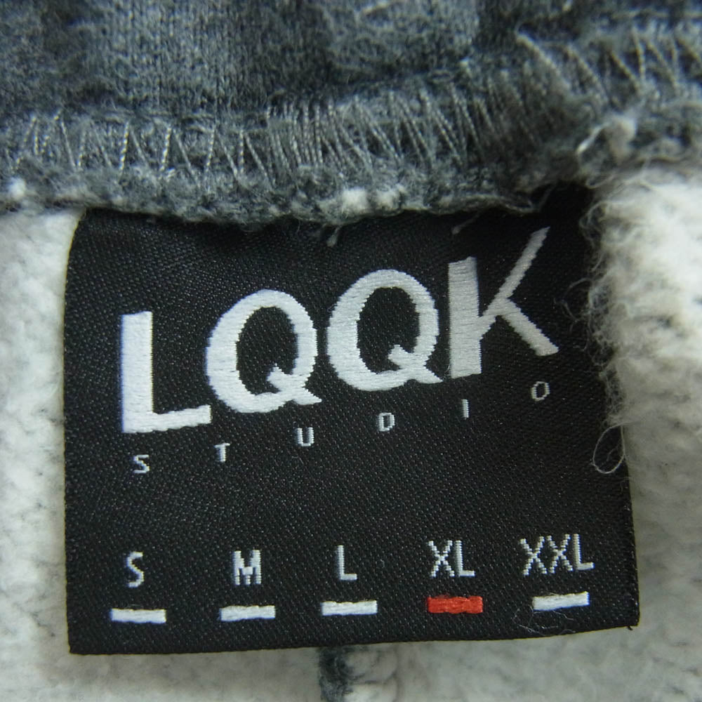 ルックスタジオ LQS24SW12 PINTUCK SWEAT PANTS ピンタック スウェット パンツ 中国製 グレー系 XL【中古】
