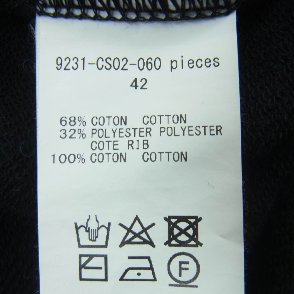 N.HOOLYWOOD エヌハリウッド 23SS 9231-CS02-060 TEST PRODUCT EXCHANGE SERVICE HOODIE フーディー パーカー ブラック系 42【中古】