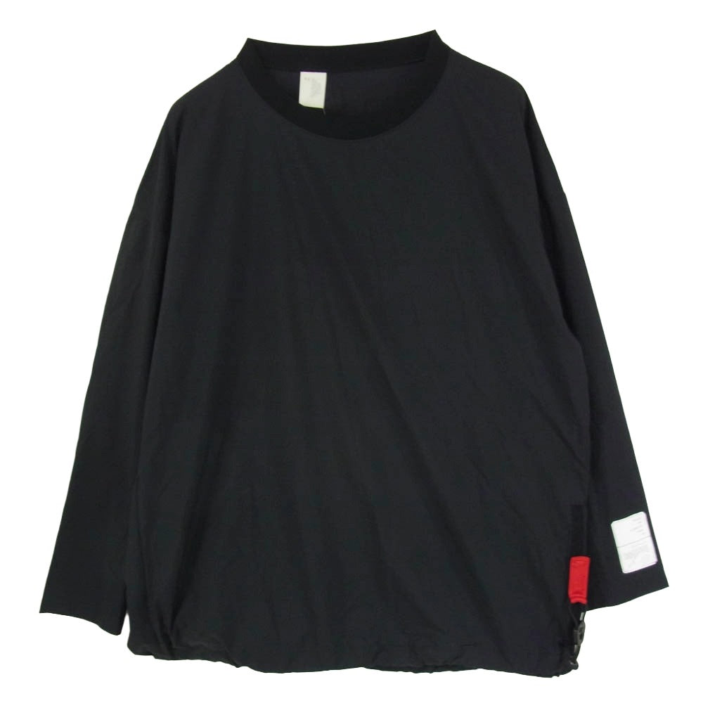 N.HOOLYWOOD エヌハリウッド 23AW 9232-CS03-001 ロングスリーブ カットソー ナイロン 長袖Tシャツ ブラック系 42【中古】