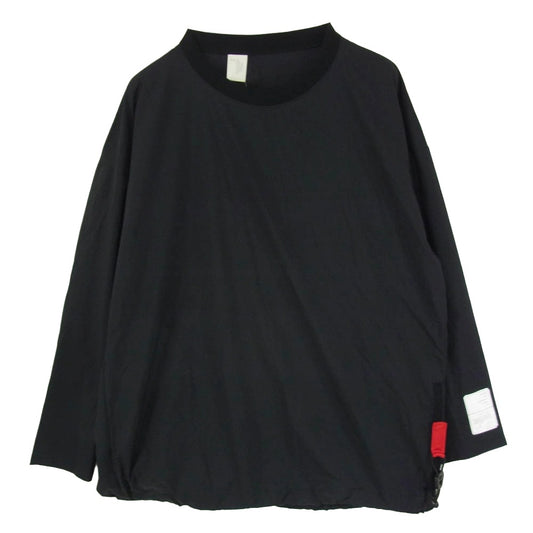 N.HOOLYWOOD エヌハリウッド 23AW 9232-CS03-001 ロングスリーブ カットソー ナイロン 長袖Tシャツ ブラック系 42【中古】