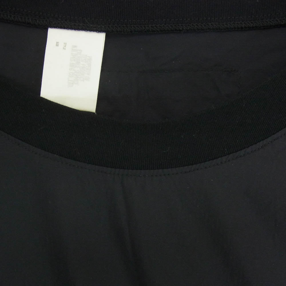 N.HOOLYWOOD エヌハリウッド 23AW 9232-CS03-001 ロングスリーブ カットソー ナイロン 長袖Tシャツ ブラック系 42【中古】