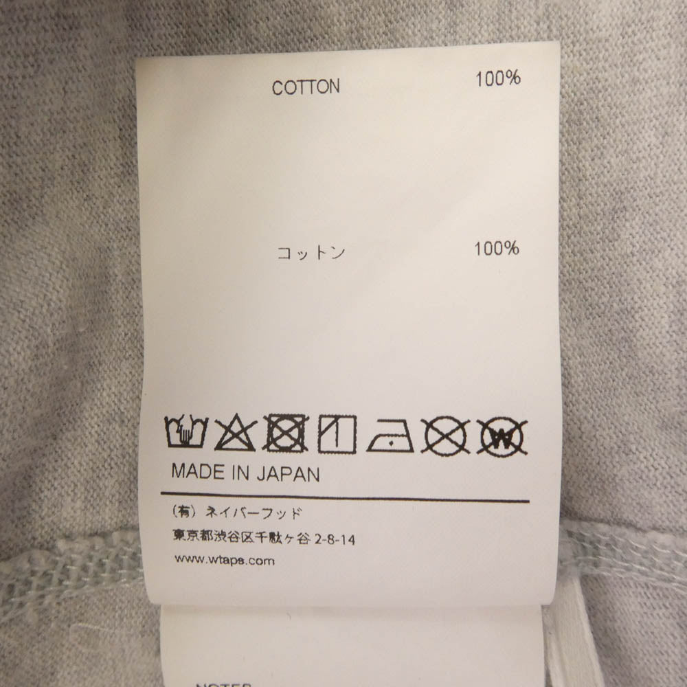 WTAPS ダブルタップス 24SS 241ATDT-CSM17 IAN LS COTTON ロングスリーブ カットソー 長袖Tシャツ グレー系 X【中古】