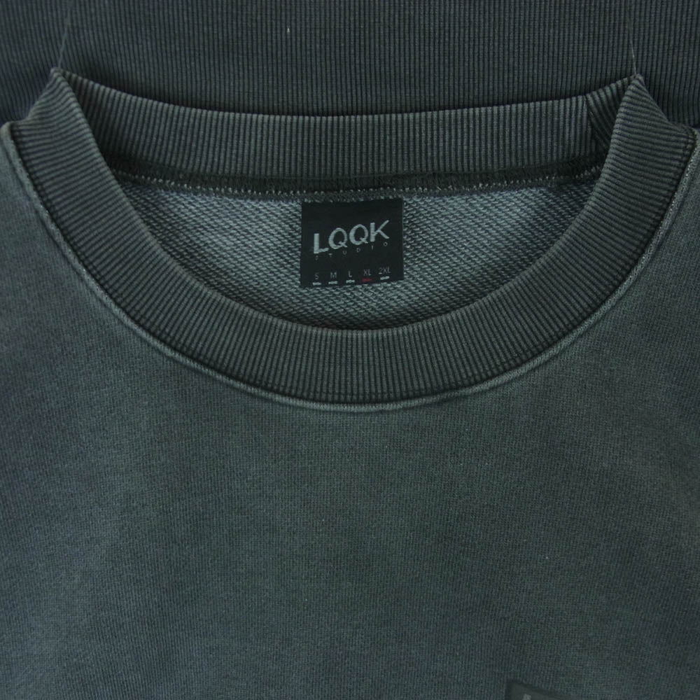 ルックスタジオ LQS25WF54 WASHED FLEECE CREW NECK クルーネック スウェット トレーナー グレー系 XL【中古】