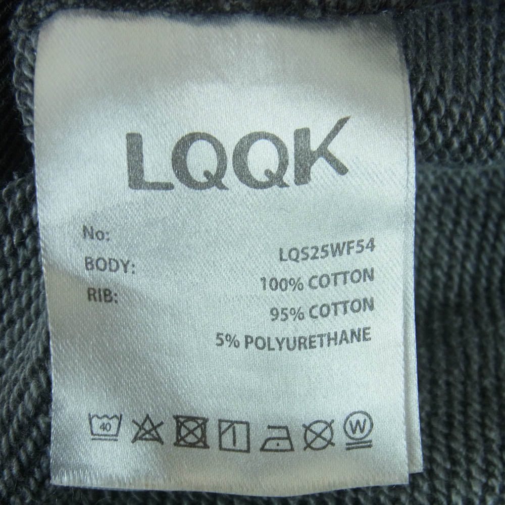 ルックスタジオ LQS25WF54 WASHED FLEECE CREW NECK クルーネック スウェット トレーナー グレー系 XL【中古】
