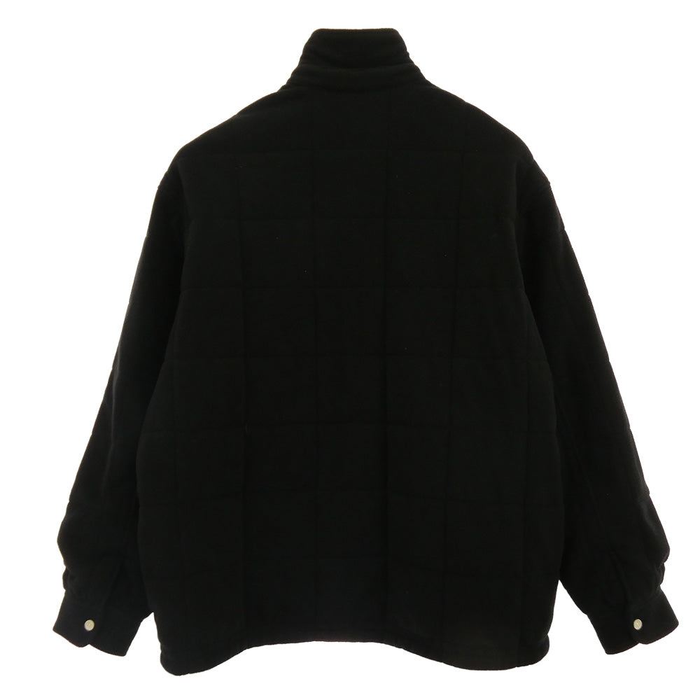 ルックスタジオ 24AW LQA24SH04 QUILTED BUTTON DOWN キルテッド ボタン ダウン フリース シャツ ジャケット ブラック系 XL【中古】
