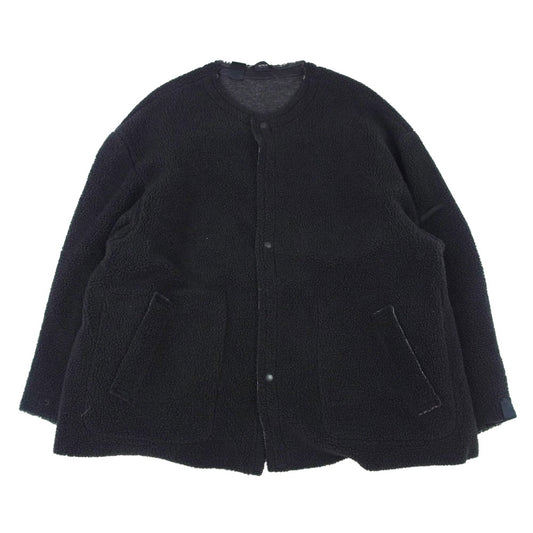 N.HOOLYWOOD エヌハリウッド 2212-C005-006 ノーカラー リバーシブルコート フリースジャケット ブラック系 40【中古】