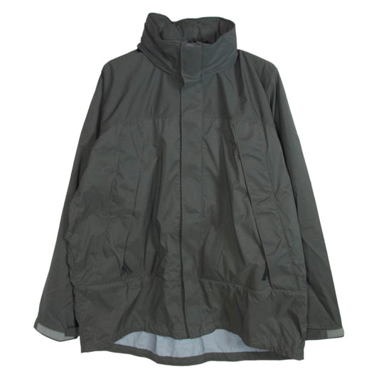 N.HOOLYWOOD エヌハリウッド 9201-BL02-063 ソフトシェルパーカー フードブルゾン ナイロンジャケット 緑灰系 40【中古】