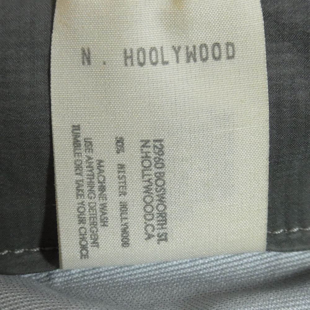N.HOOLYWOOD エヌハリウッド 9201-BL02-063 ソフトシェルパーカー フードブルゾン ナイロンジャケット 緑灰系 40【中古】