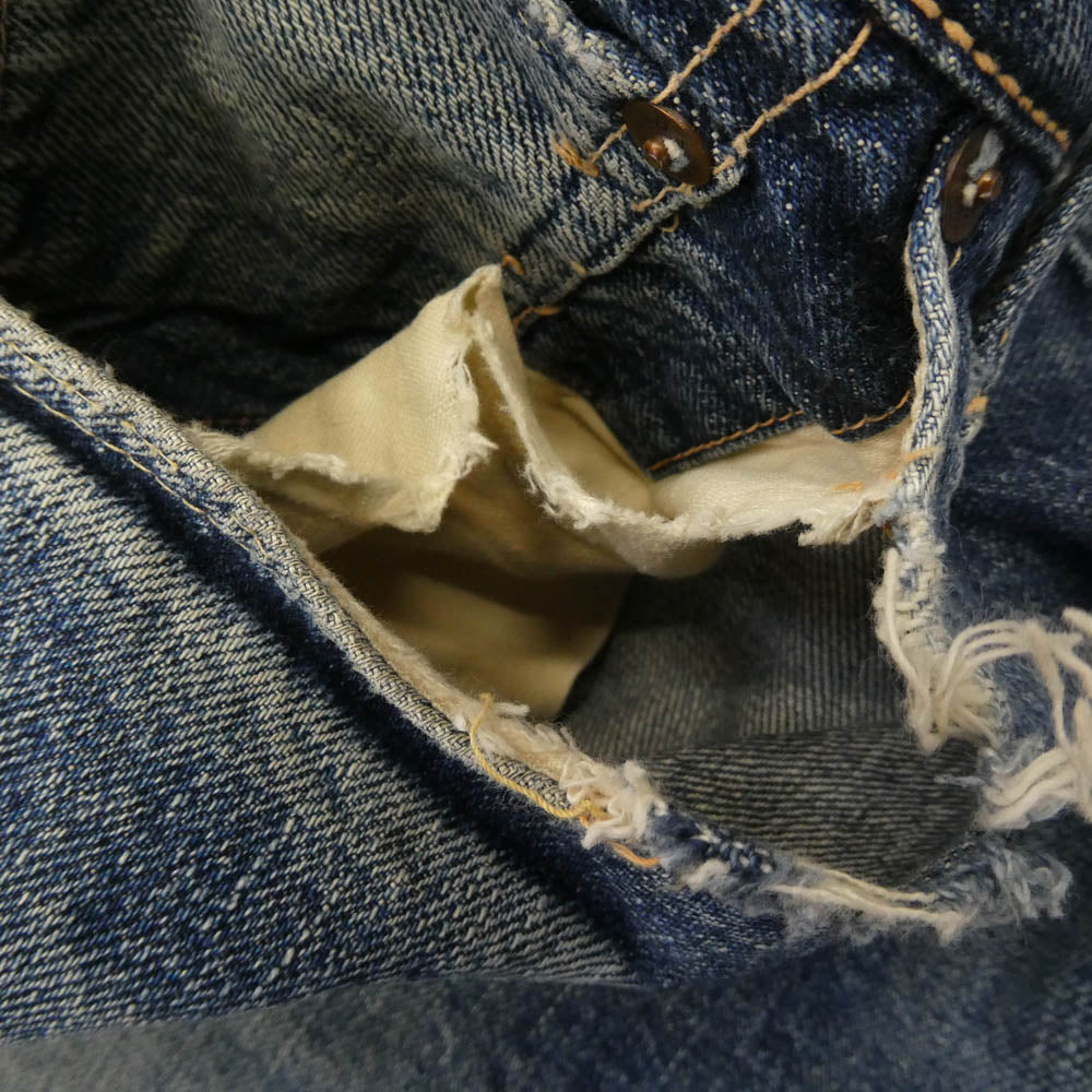 WAREHOUSE ウエアハウス 革パッチ XXタイプ セルビッチ デニムパンツ ブルー系 36【中古】