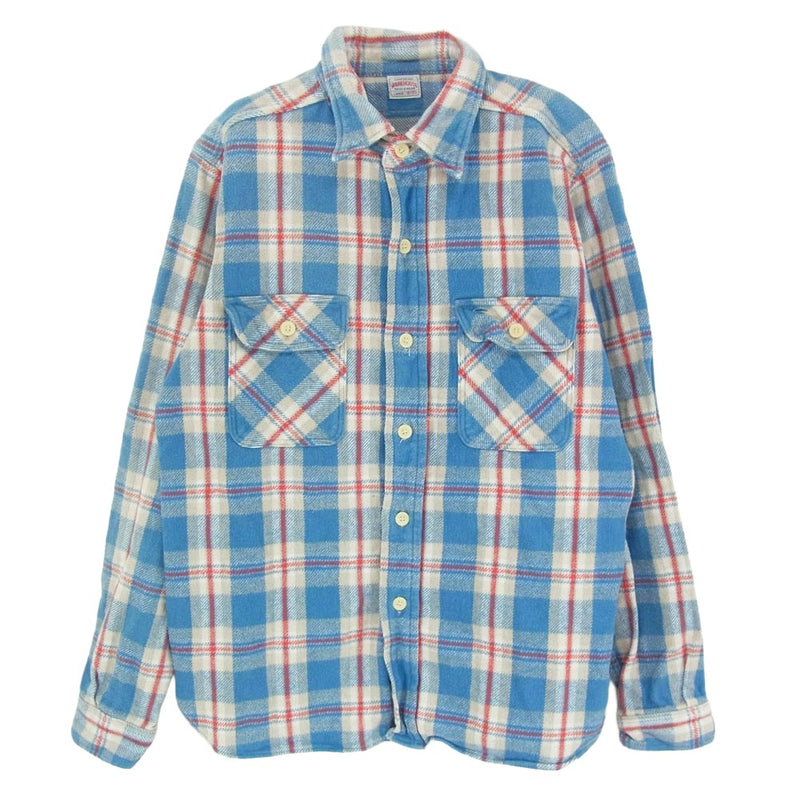 WAREHOUSE ウエアハウス ヘビーウェイト フランネルシャツ マルチカラー系 L【中古】