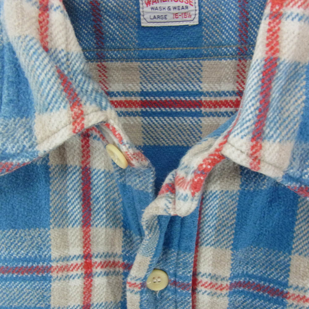 WAREHOUSE ウエアハウス ヘビーウェイト フランネルシャツ マルチカラー系 L【中古】