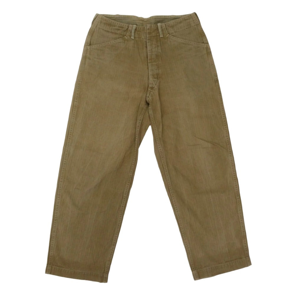WAREHOUSE ウエアハウス ヘリンボーン ファティーグ パンツ ベージュ系 33【中古】