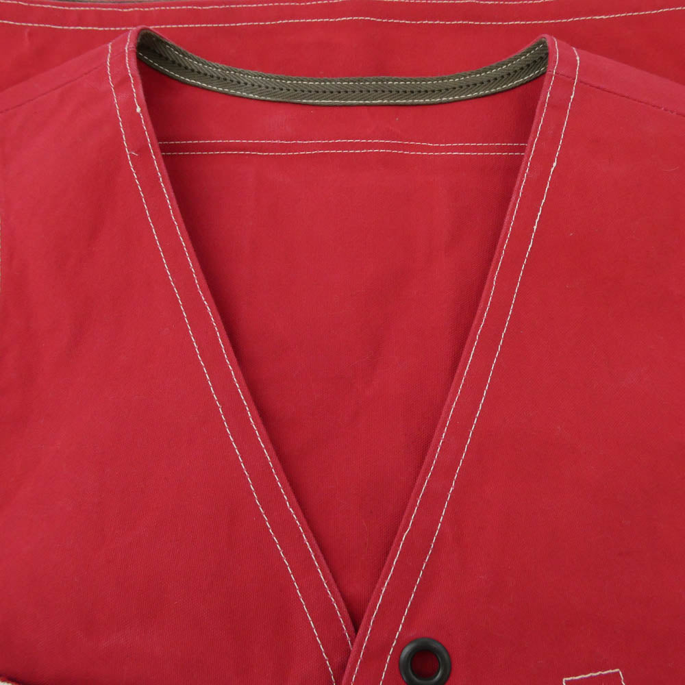 HELLER'S CAF ヘラーズカフェ LARRY'S COLLECTION バッグポケット ハンティングベスト レッド系 40【中古】