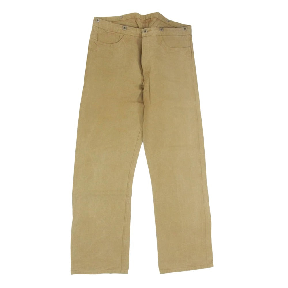 WAREHOUSE ウエアハウス DUCK DIGGER ダックディガー サスペンダーボタン シンチバック ワークパンツ ベージュ系 34【中古】