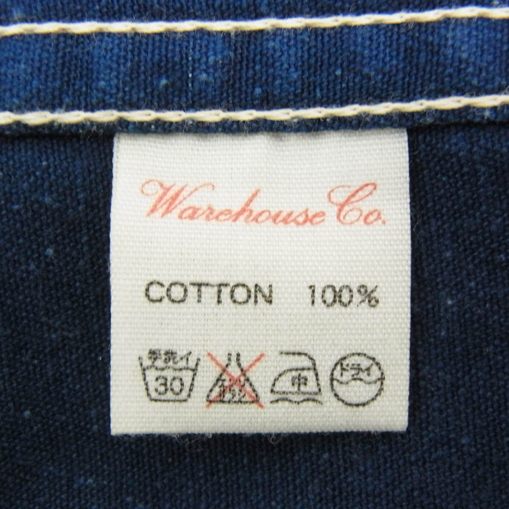 WAREHOUSE ウエアハウス HELLER'S CAF? LARRY'S COLLECTION ヘラーズカフェ ストライプ デニムカバーオール ジャケット ネイビー系 40【中古】