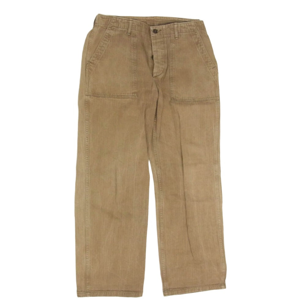 WAREHOUSE ウエアハウス ヘリンボーン ベイカー パンツ ベージュ系 34【中古】