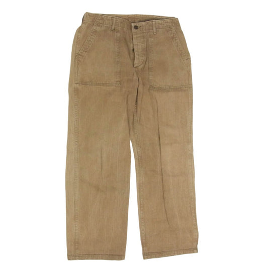 WAREHOUSE ウエアハウス ヘリンボーン ベイカー パンツ ベージュ系 34【中古】