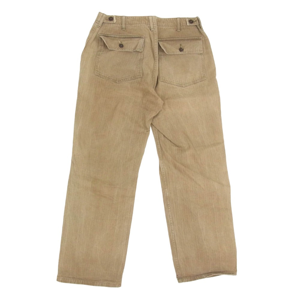 WAREHOUSE ウエアハウス ヘリンボーン ベイカー パンツ ベージュ系 34【中古】