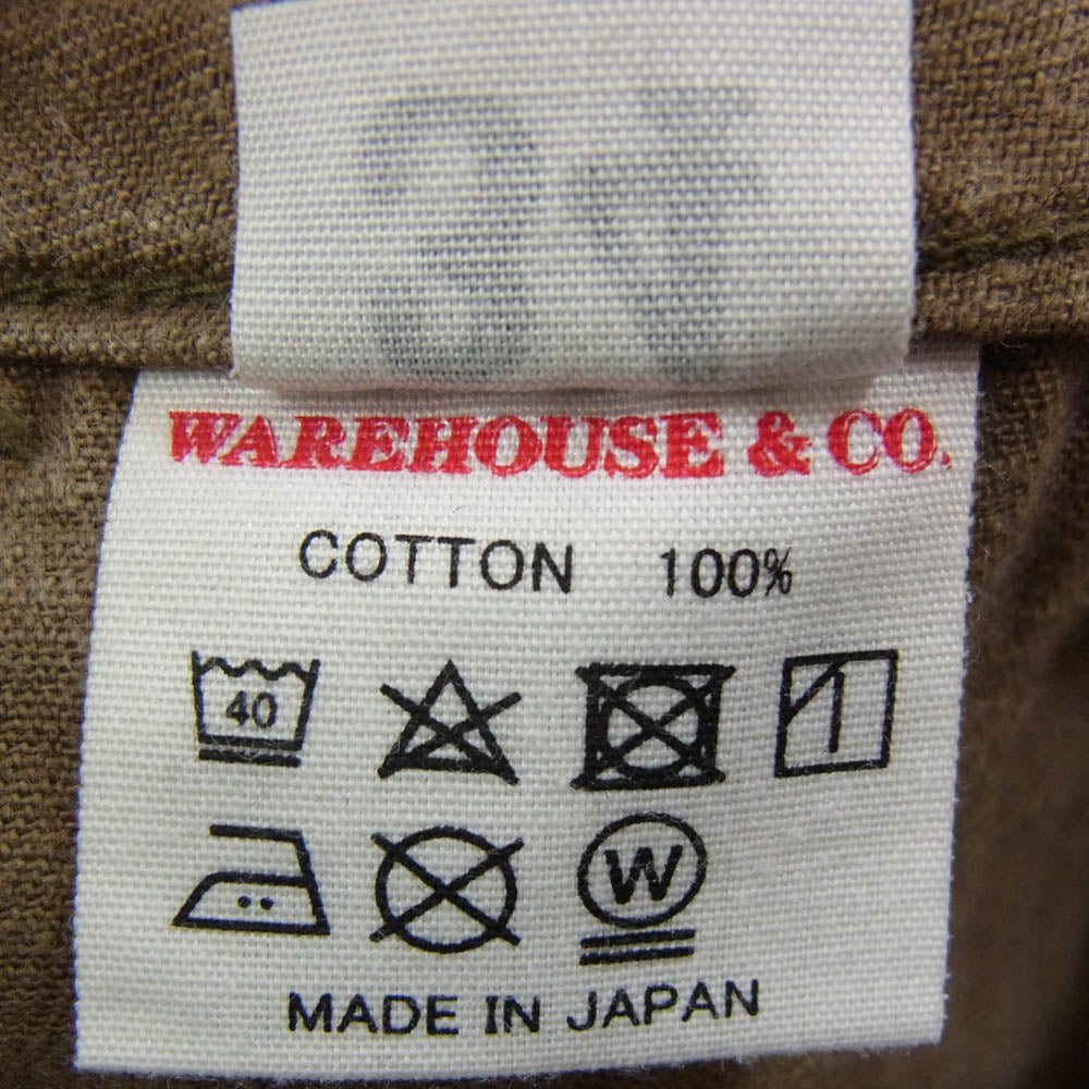 WAREHOUSE ウエアハウス ヘリンボーン ベイカー パンツ ベージュ系 34【中古】