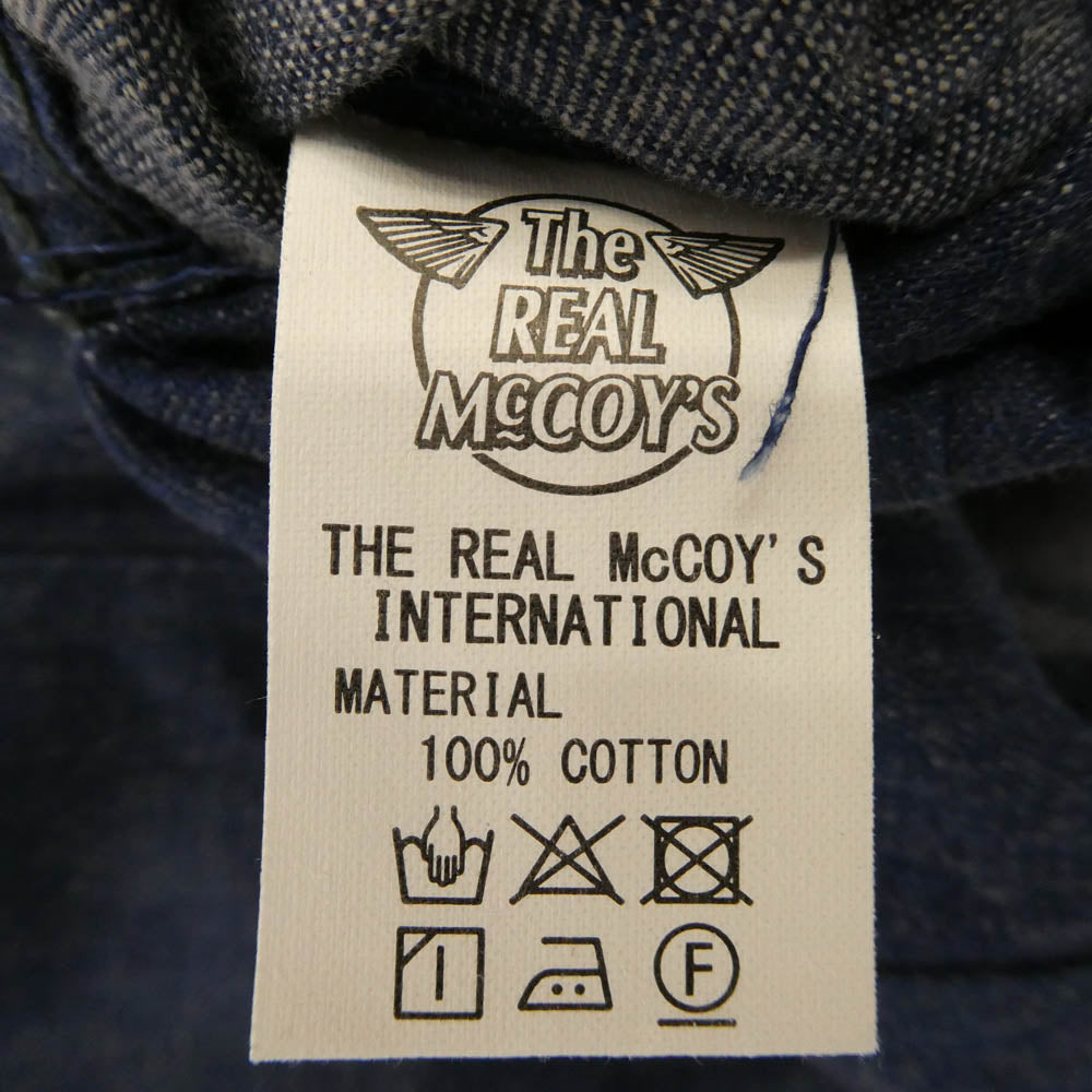 The REAL McCOY'S ザリアルマッコイズ MP23007 U.S.NAVY DENIM DUNGAREE TROUSERS デニム ダンガリー トラウザー パンツ インディゴブルー系 34【中古】