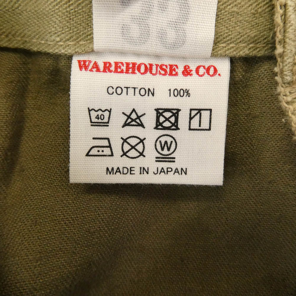 WAREHOUSE ウエアハウス Lot1907 MONKEY PANT ヘリンボーン モンキー パンツ ベージュ系 33【中古】