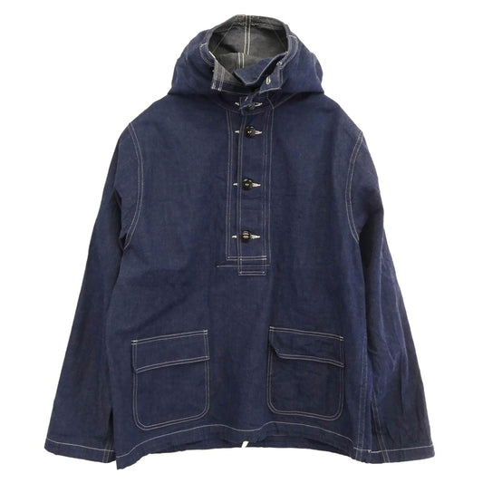 The REAL McCOY'S ザリアルマッコイズ U.S.NAVY デニム プルオーバー パーカー インディゴブルー系 XL【中古】