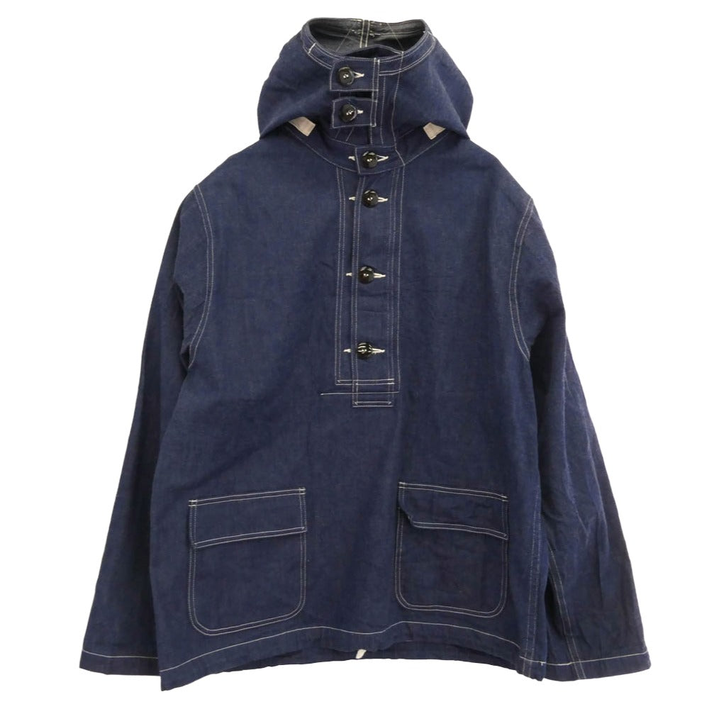 The REAL McCOY'S ザリアルマッコイズ U.S.NAVY デニム プルオーバー パーカー インディゴブルー系 XL【中古】