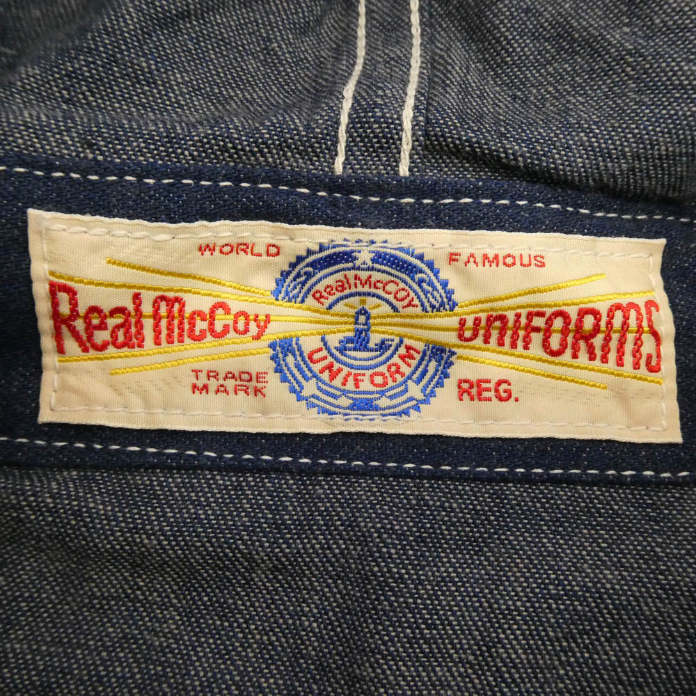 The REAL McCOY'S ザリアルマッコイズ U.S.NAVY デニム プルオーバー パーカー インディゴブルー系 XL【中古】