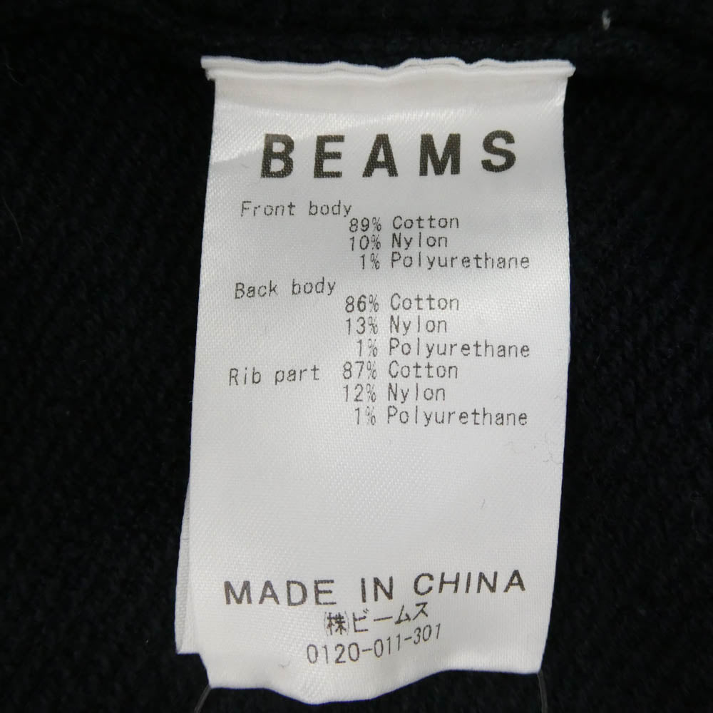BEAMS ビームス 22AW 11-15-0026-156 × SSZ エスエスズィー BOTH SIDE KNIT クルーネック スウェット トレーナー ダークネイビー系 L【中古】