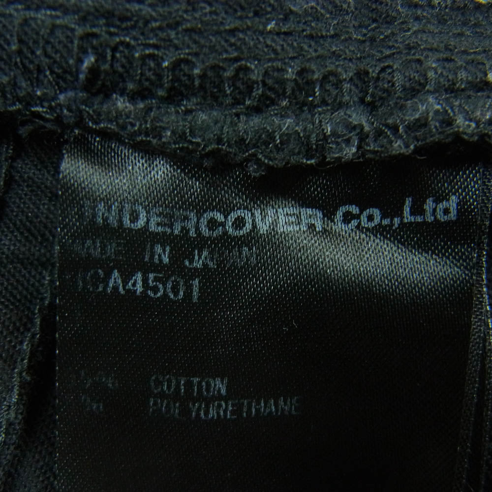 UNDERCOVER アンダーカバー 20SS UCA4501 稲妻 刺繍 ストレッチ ツイル スキニー ギャバジン パンツ ブラック系 1【中古】