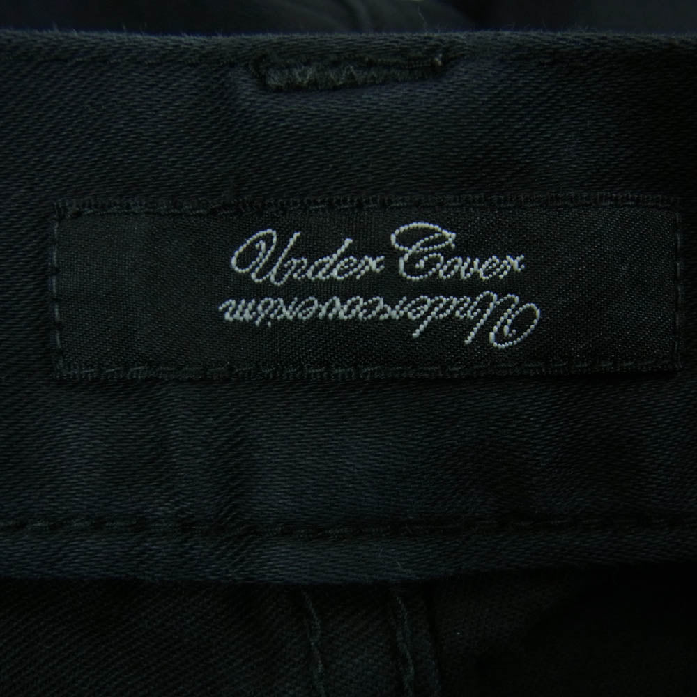 UNDERCOVER アンダーカバー 20SS UCA4501 稲妻 刺繍 ストレッチ ツイル スキニー ギャバジン パンツ ブラック系 1【中古】