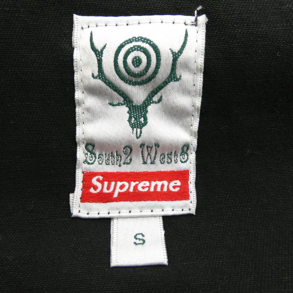 Supreme シュプリーム × South2 West8 Belted Pant サウスツーウエストエイト ベルテッド パンツ コットンツイル イージーパンツ ブラック系 S【中古】