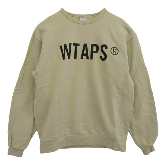 WTAPS ダブルタップス 21AW 212ATDT-CP01S SCREEN WTVUA CREW SWEAT スクリーン クルーネック ロゴ プリント スウェット シャツ イエロー系 X 04【中古】