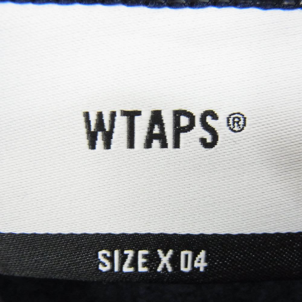 WTAPS ダブルタップス 22AW 222ATDT-CPM02S LOCKS SWEATER ロックス クルーネック ロゴ プリント スウェット シャツ ネイビー系 X04【中古】