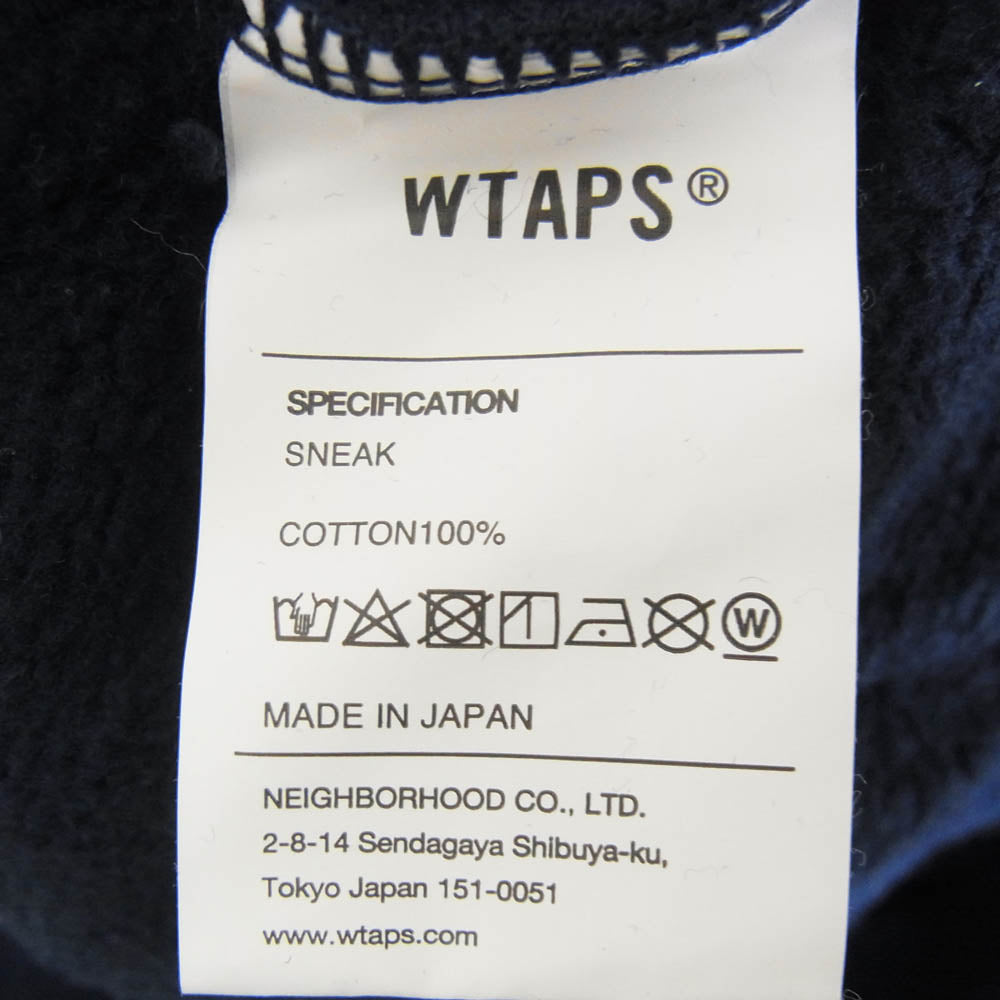WTAPS ダブルタップス 22AW 222ATDT-CPM02S LOCKS SWEATER ロックス クルーネック ロゴ プリント スウェット シャツ ネイビー系 X04【中古】