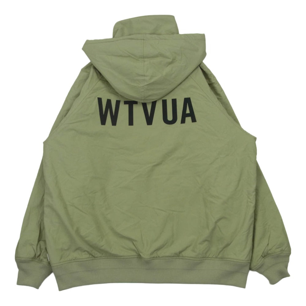 WTAPS ダブルタップス 19AW 192BRDT-JKM02 INCOM JACKET インコム ジャケット WTVUA ロゴワッペン フーデット ナイロン フリース カーキ系 03【中古】