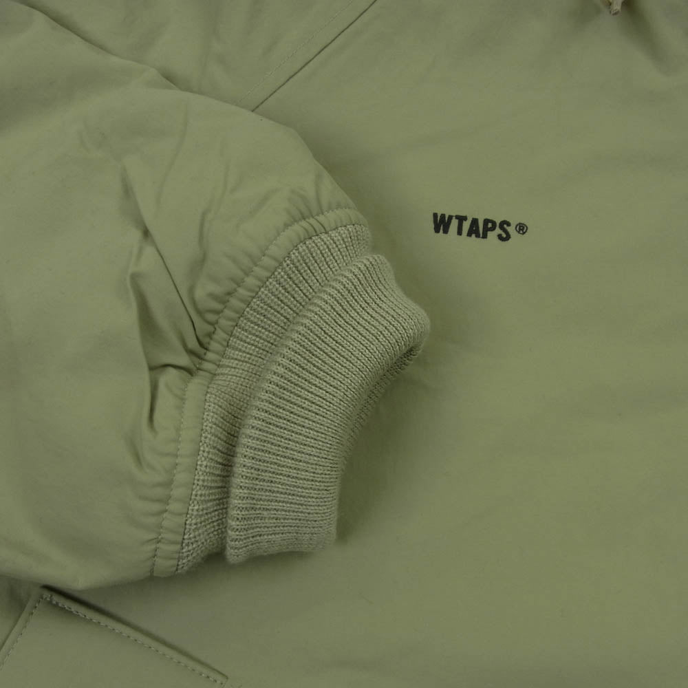 WTAPS ダブルタップス 19AW 192BRDT-JKM02 INCOM JACKET インコム ジャケット WTVUA ロゴワッペン フーデット ナイロン フリース カーキ系 03【中古】