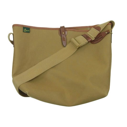ブレディ KINROSS MEDIUM ショルダー バッグ コットン 牛革 イギリス製 カーキ系 ブラウン系【中古】