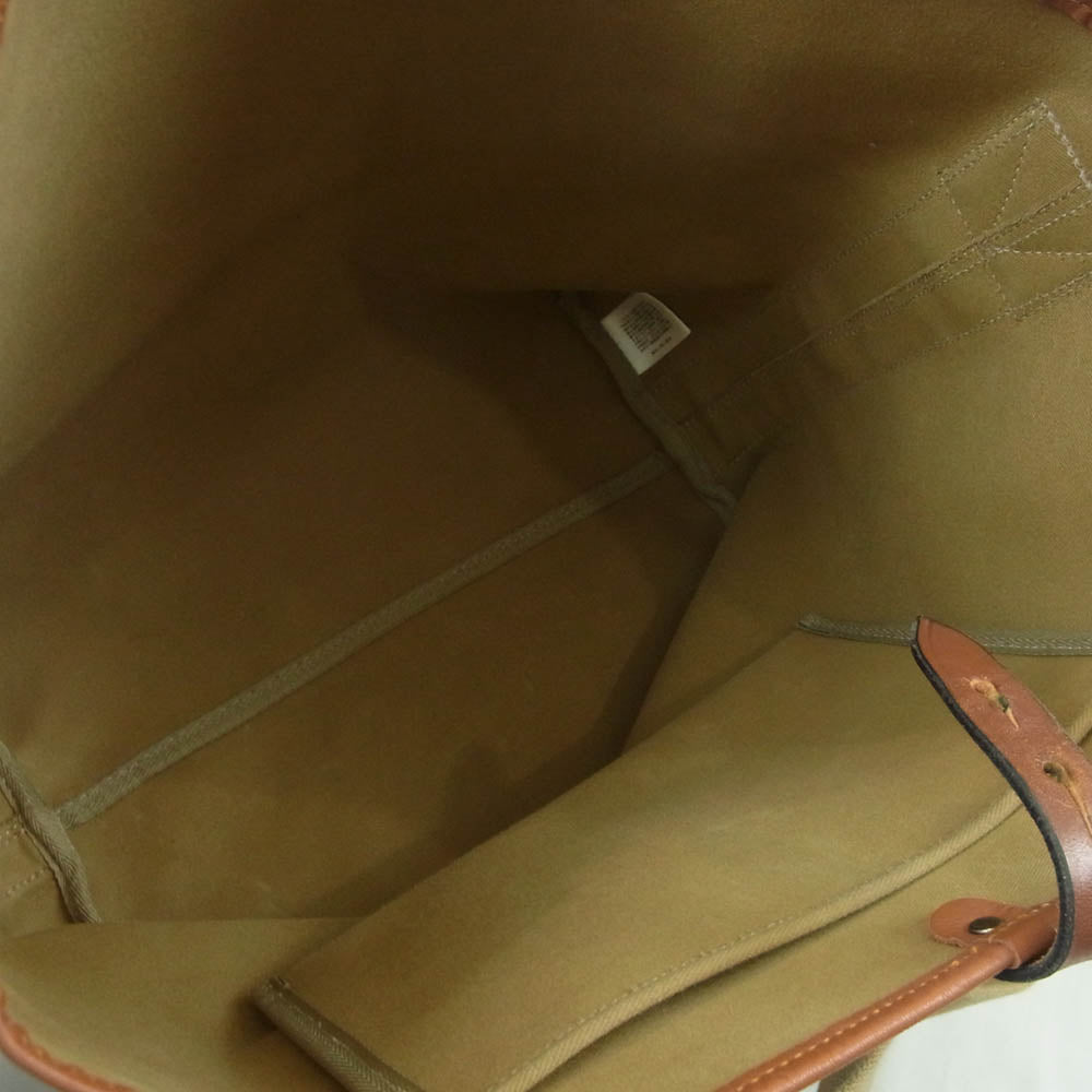 ブレディ KINROSS MEDIUM ショルダー バッグ コットン 牛革 イギリス製 カーキ系 ブラウン系【中古】