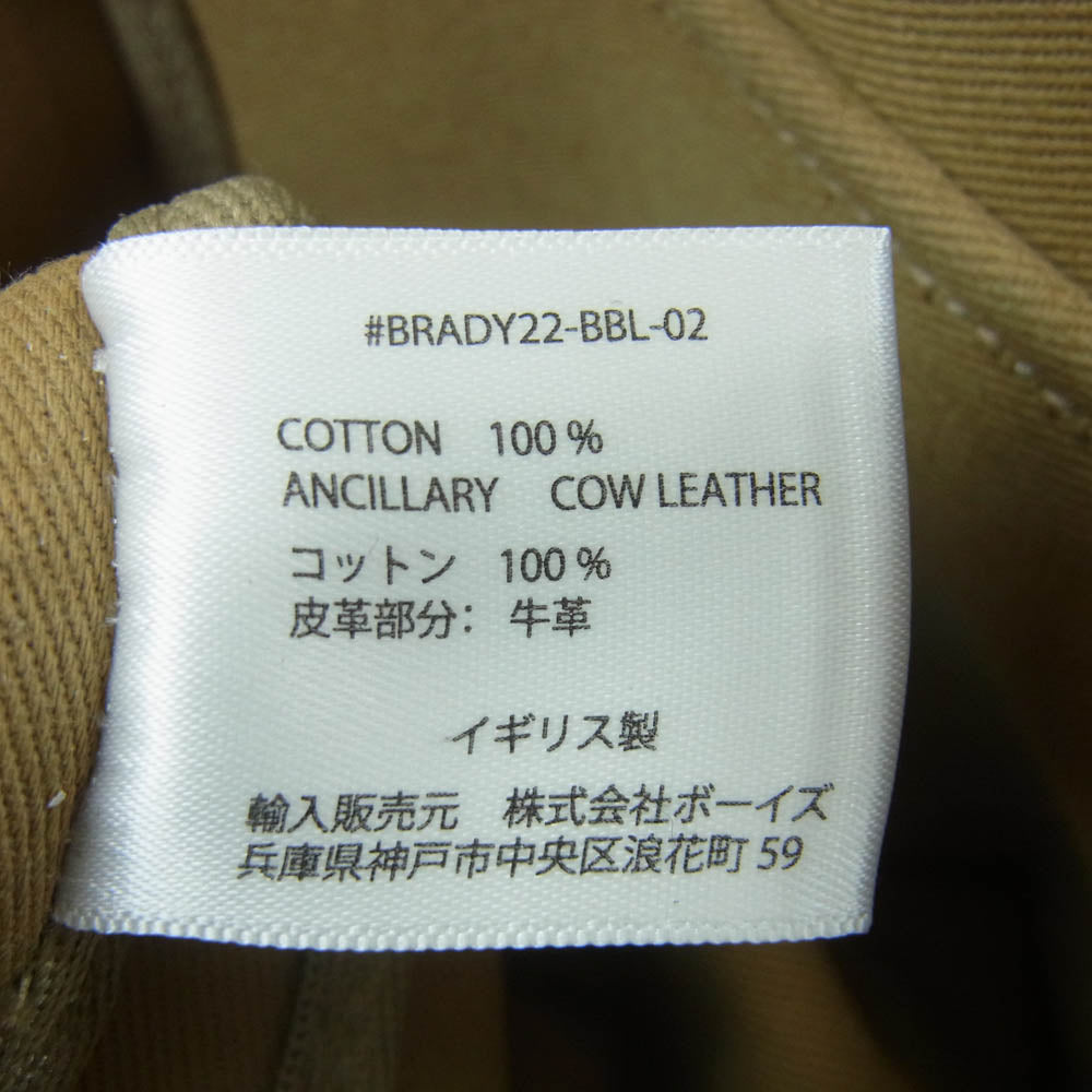 ブレディ KINROSS MEDIUM ショルダー バッグ コットン 牛革 イギリス製 カーキ系 ブラウン系【中古】