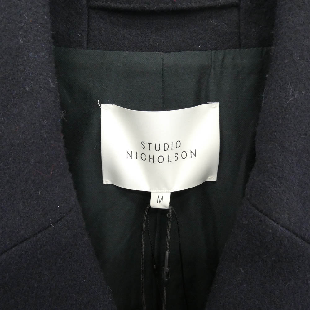STUDIO NICHOLSON スタジオニコルソン 51-10-632003 メルトン ウール ピーコート ダークネイビー系 M【中古】